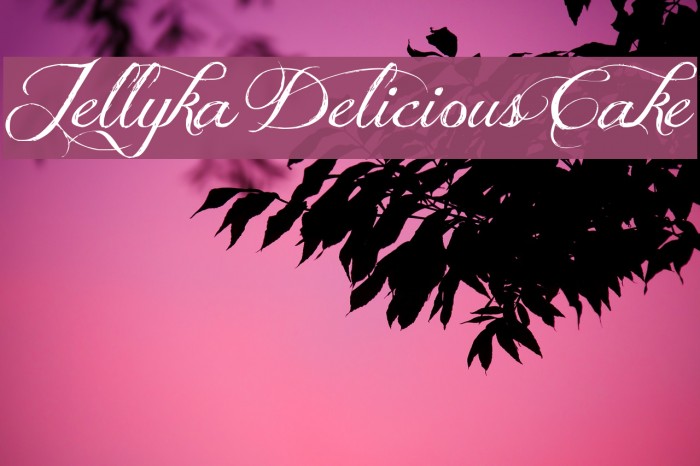 Jellyka Delicious Cake Font examples
