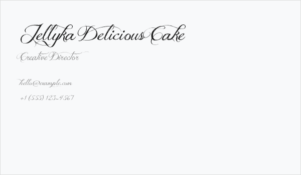 Jellyka Delicious Cake Business Card