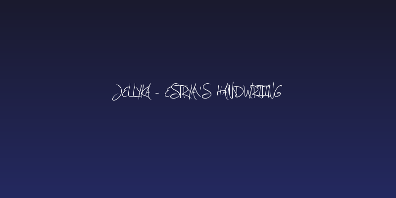 Jellyka - Estrya's Handwriting Social Header