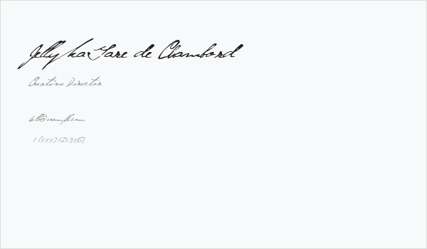 Jellyka Gare de Chambord Business Card