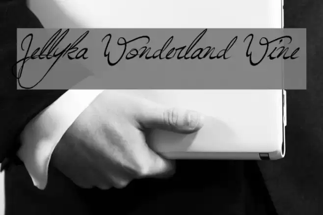 Jellyka Wonderland Wine Font examples