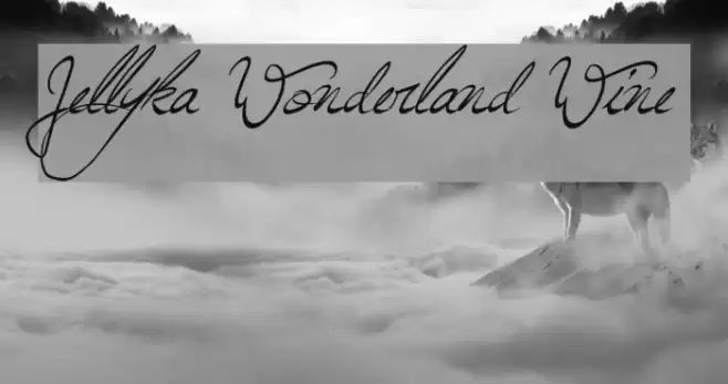Jellyka Wonderland Wine Font examples