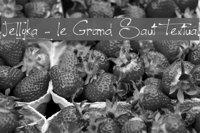 Jellyka - le Grand Saut Textual Font examples