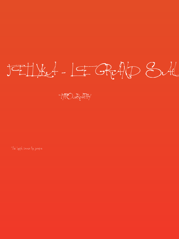 Jellyka - le Grand Saut Textual Poster