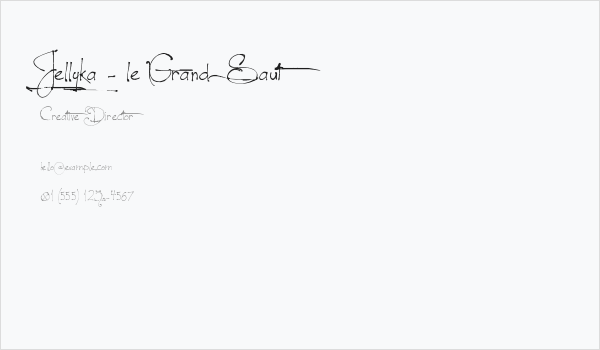 Jellyka - le Grand Saut Business Card