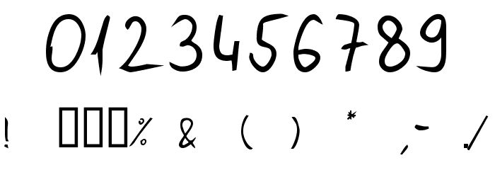 Jelusic Rukopisni Font OTHER CHARS