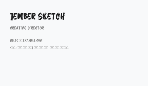 Jember Sketch Business Card
