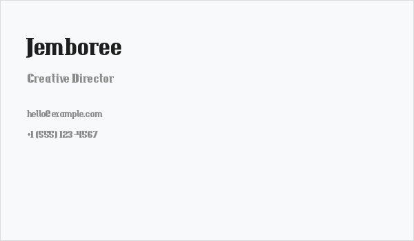 Jemboree Business Card