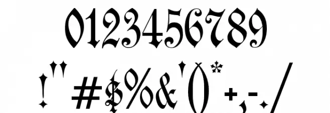 JenaGotisch Font OTHER CHARS