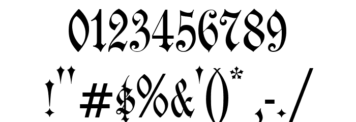 JenaGotisch Font OTHER CHARS
