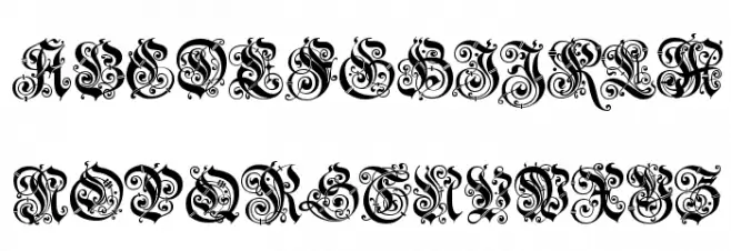 JenaGotisch Font Litere mari