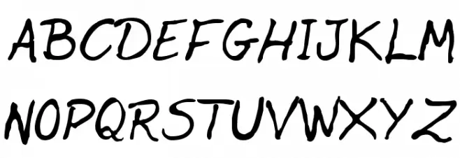 Jenelson-Regular フォント 大文字
