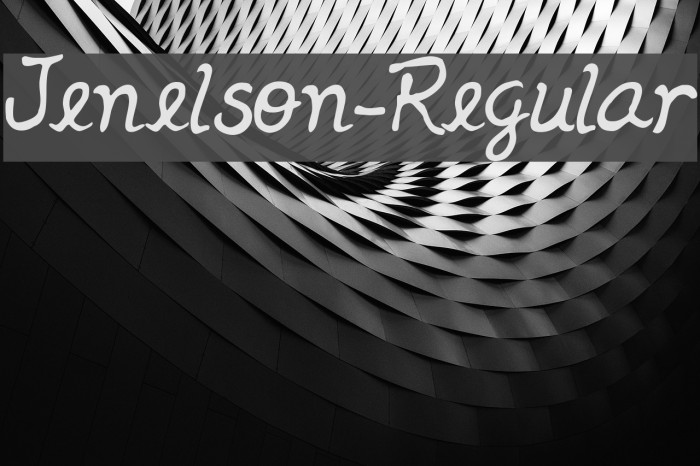 Jenelson-Regular Шрифта examples