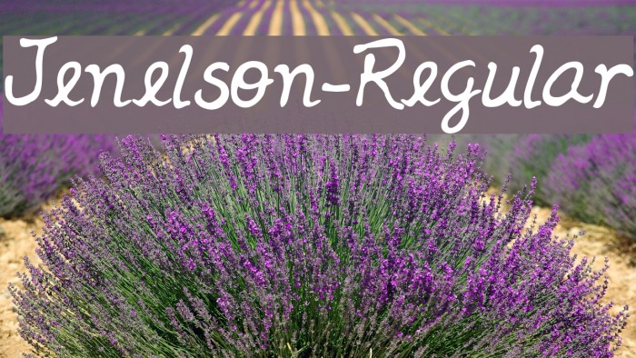 Jenelson-Regular Шрифта examples