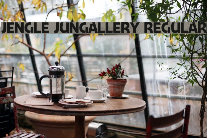 Jengle Jungallery Regular Font examples