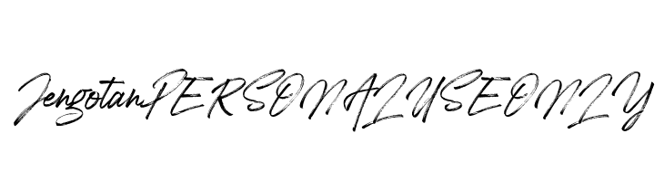 Jengotan PERSONAL USE ONLY  Frei Schriftart Herunterladen