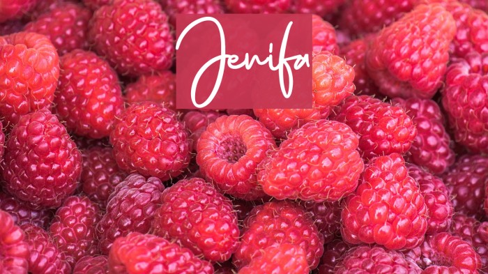 Jenifa Font examples
