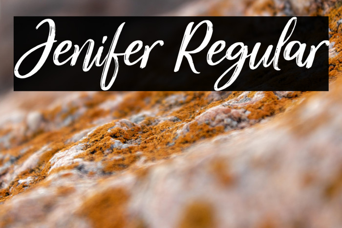 Jenifer Regular Example 1