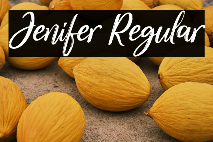 Jenifer Regular Example 2