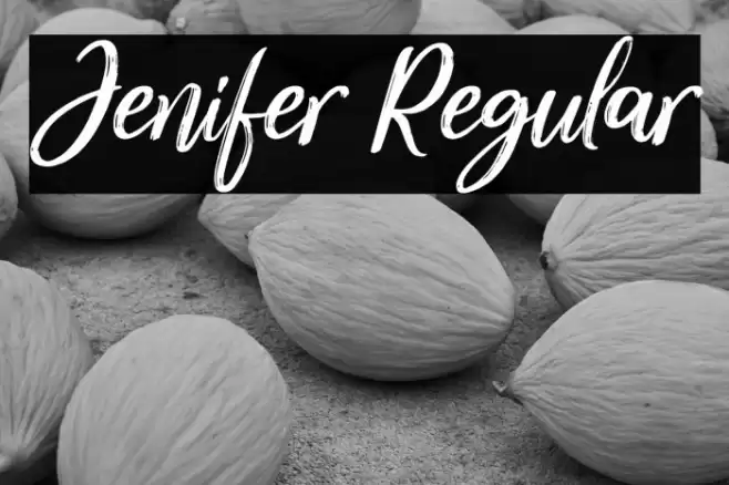 Jenifer Regular Font examples