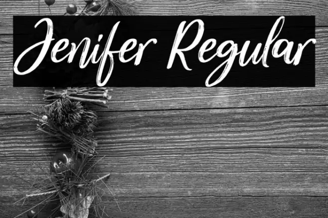 Jenifer Regular Font examples