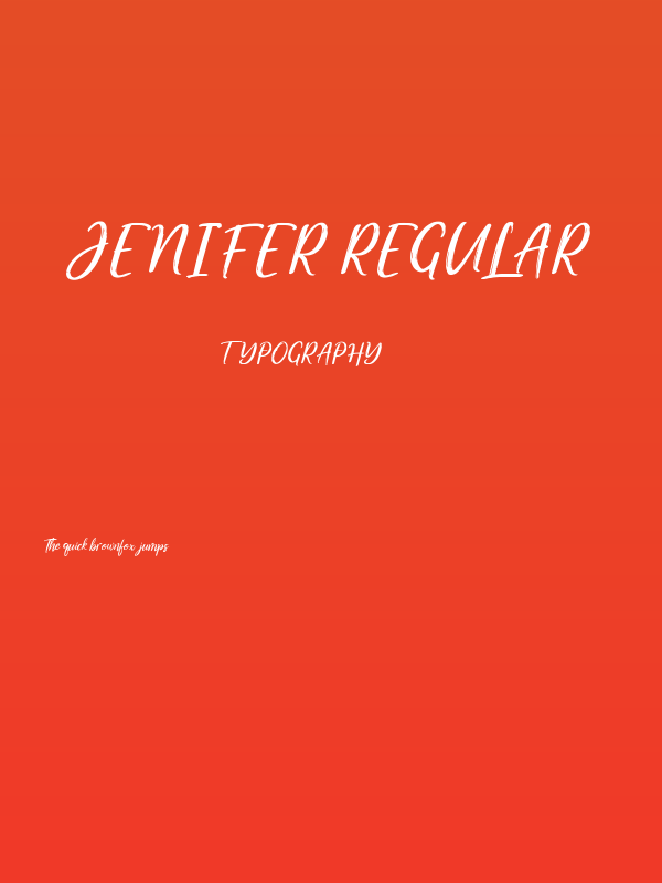 Jenifer Regular Poster