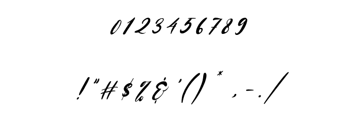 Jeniffer Italic Font OTHER CHARS
