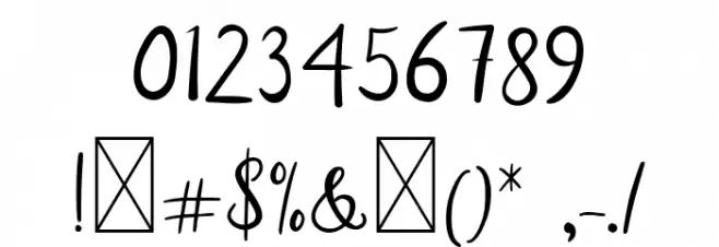 Jenilla Font OTHER CHARS