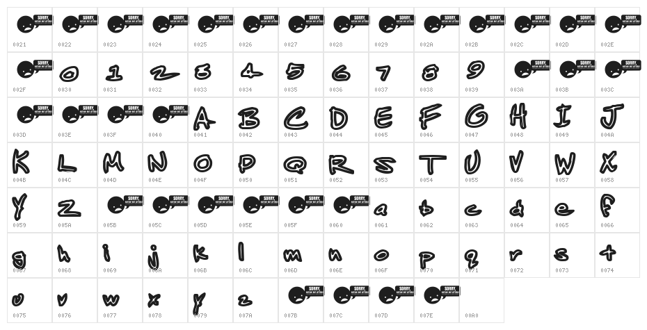 Jenkins Albino Character Map