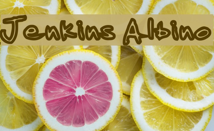 Jenkins Albino Font examples
