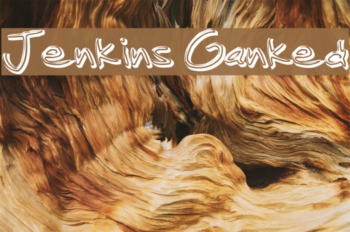 Jenkins Ganked Font examples