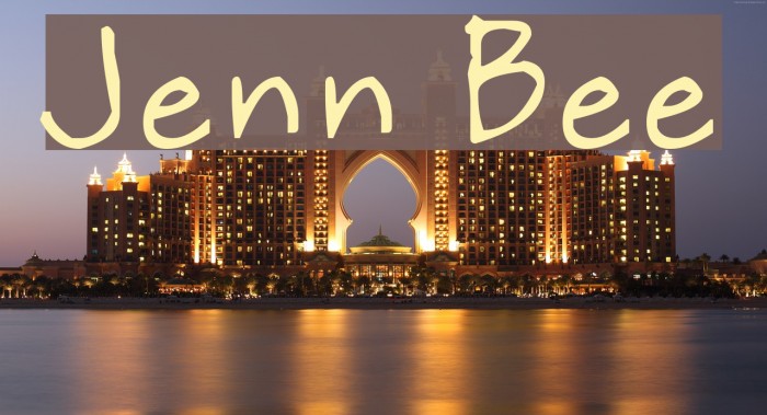 Jenn Bee Font examples