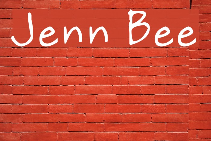 Jenn Bee Font examples