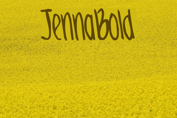 JennaBold Font examples