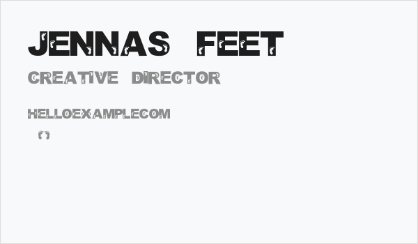 Jenna's Feet Business Card