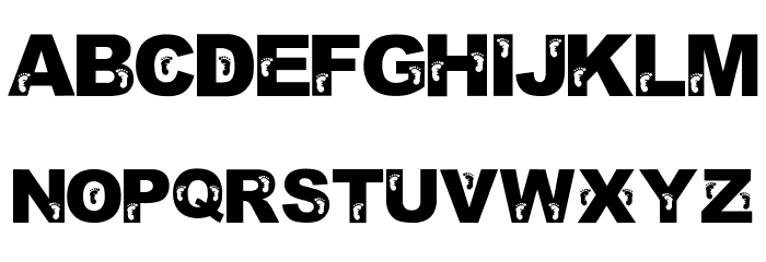 Jenna's Feet Font LOWERCASE