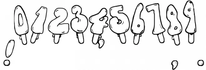 Jenna's Popsicles Font OTHER CHARS