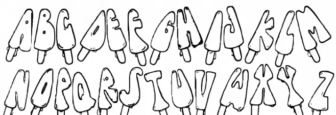 Jenna's Popsicles Schriftart Groß