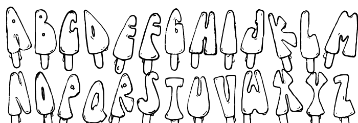 Jenna's Popsicles Font LOWERCASE