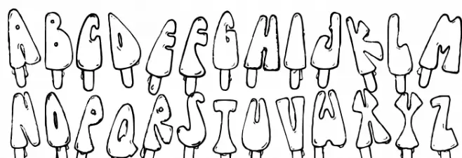 Jenna's Popsicles फ़ॉन्ट लोअरकेस