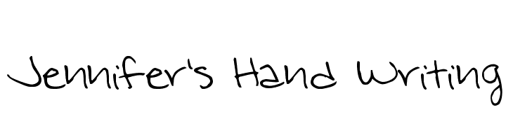 Jennifer's Hand Writing  नि: शुल्क फ़ॉन्ट्स डाउनलोड