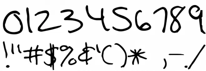 Jennifer's Hand Writing Fonte OUTROS PERSONAGENS