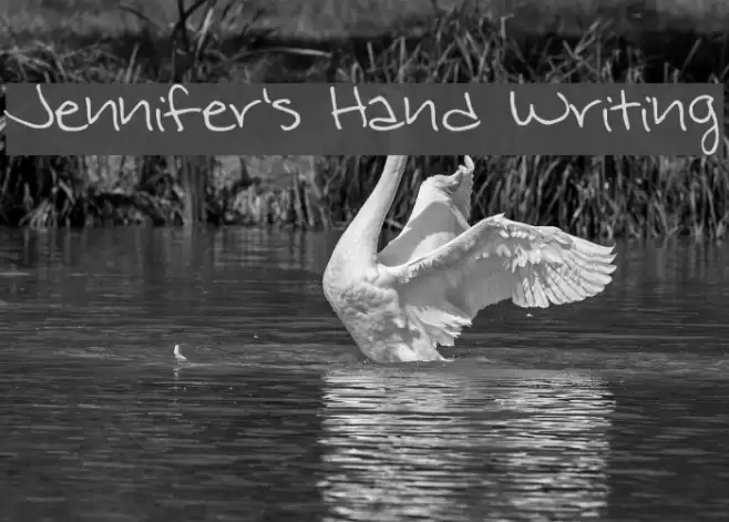 Jennifer's Hand Writing Fonte examples