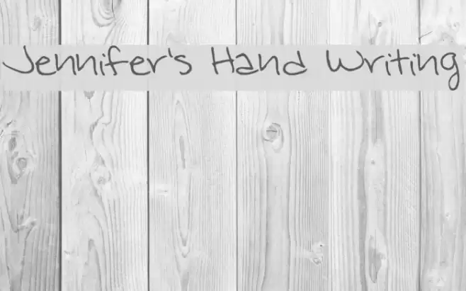 Jennifer's Hand Writing Fonte examples