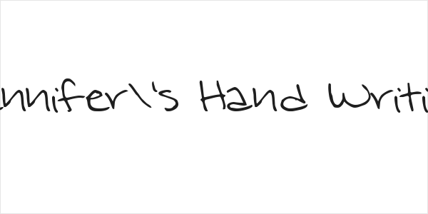 Jennifer's Hand Writing Logo