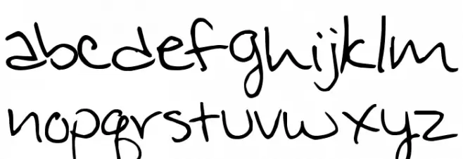 Jennifer's Hand Writing फ़ॉन्ट लोअरकेस