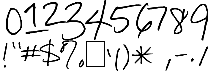 Jennilyn's Everyday Font OTHER CHARS