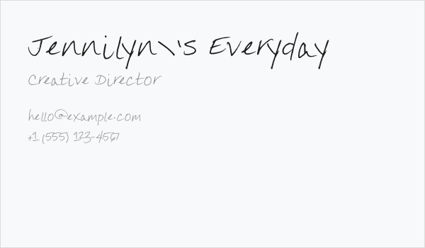 Jennilyn's Everyday Business Card