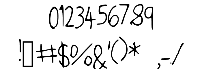 Jenns Handwriting Font OTHER CHARS