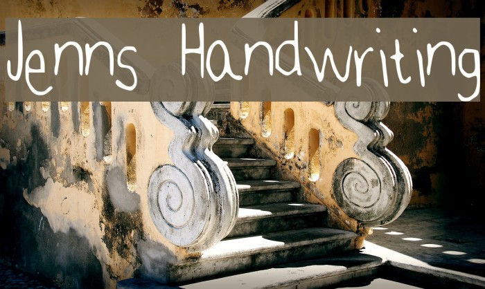 Jenns Handwriting Font examples